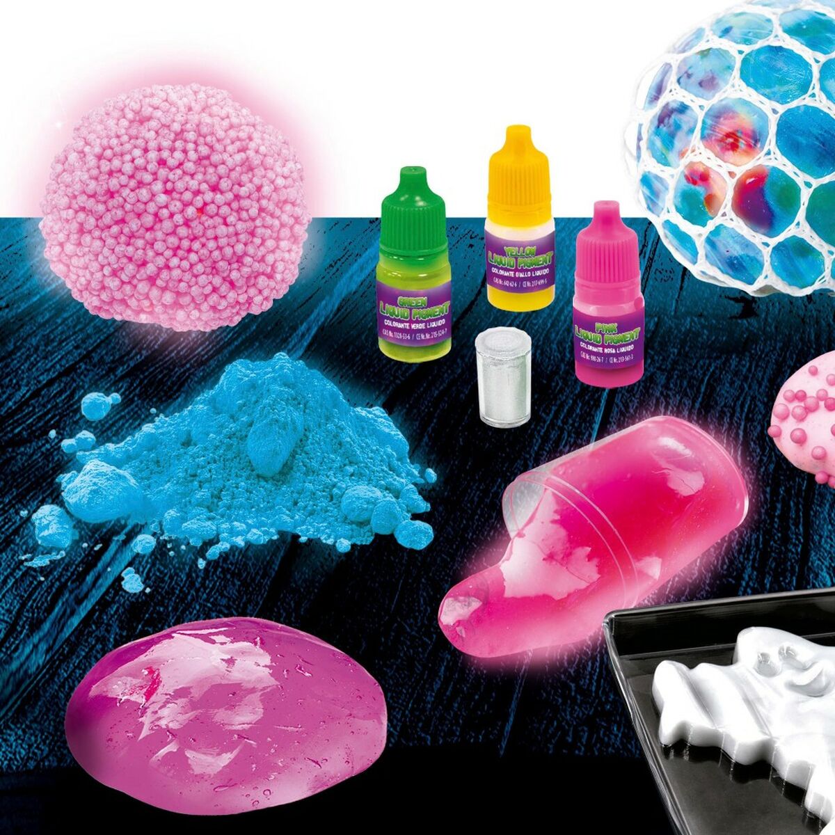 Mokslinis žaidimas Lisciani Giochi Night Slime ES (6 vnt.)